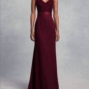 Crepe and velvet Vera Wang bridesmaids dress